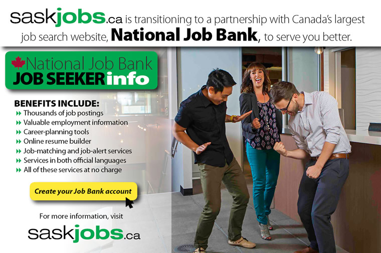 saskjobs ca job seeker partnership with the national job bank builder job